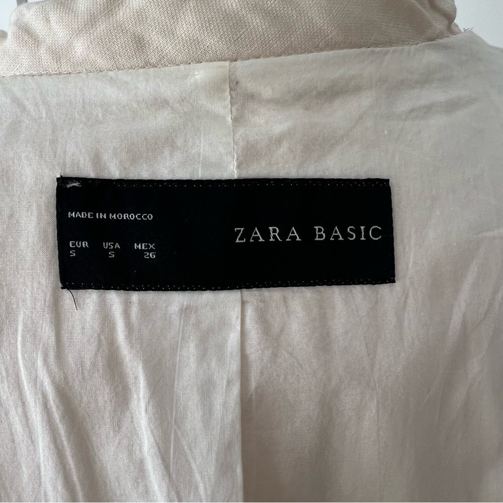 ZARA Kimono Style Jacket Blazer in Cream Cotton size Small - Picture 7 of 15